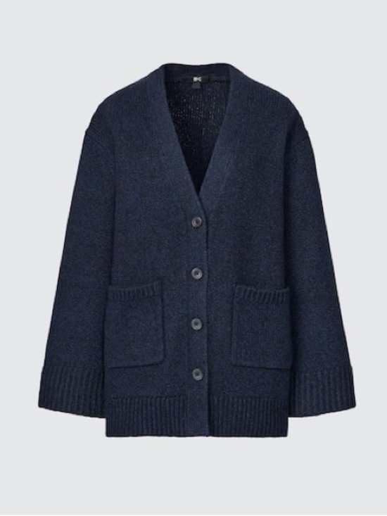 Uniqlo Sweaters - Uniqlo x Clare Waight Keller soft knit v-neck cardigan, navy
